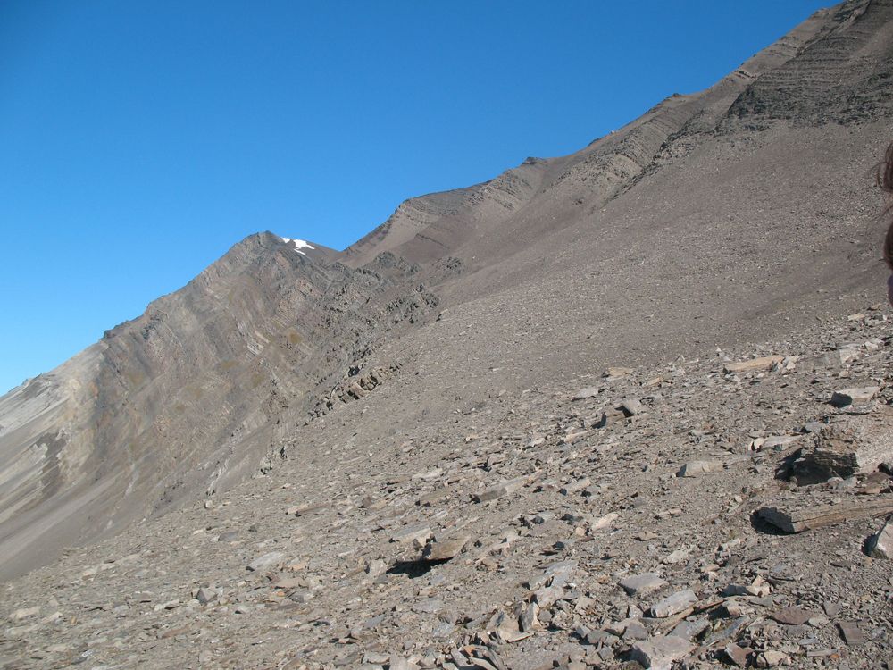 Bravaisberget mountain in southern Spitsbergen