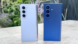 Galaxy Z Fold 5 (right) Galaxy Z Fold 7 (left)