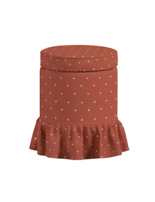 Aurora Footstool, Red Velvet