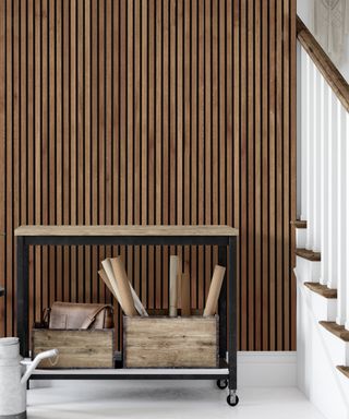 staircase paneling ideas wooden panels