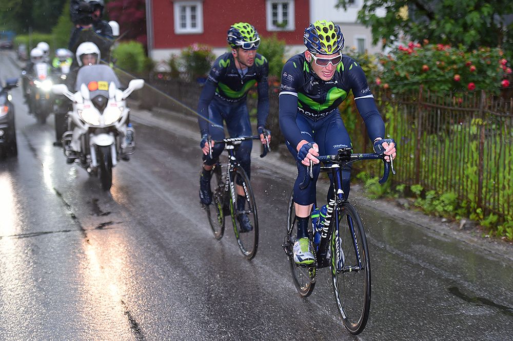Movistar riders at the Tour de Suisse