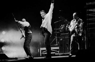 British Pop and Rock musician Peter Gabriel performs onstage at the Rosemont Horizon, Rosemont, Illinois, July 7, 1993.