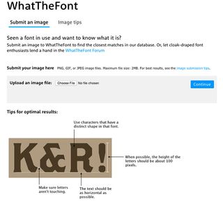 Discover fonts or very close approximations with this typography app