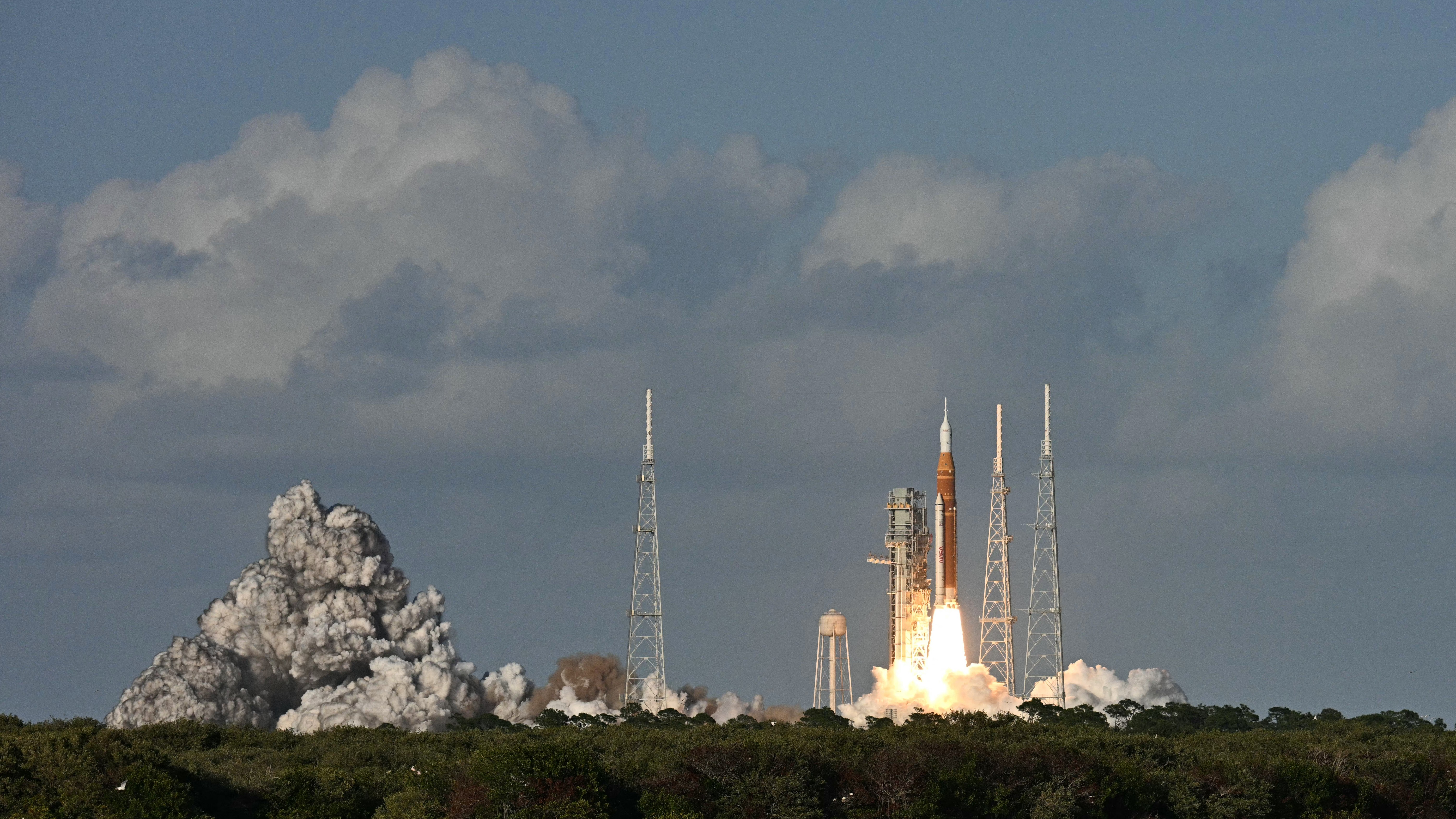 Artemis II lifts off.