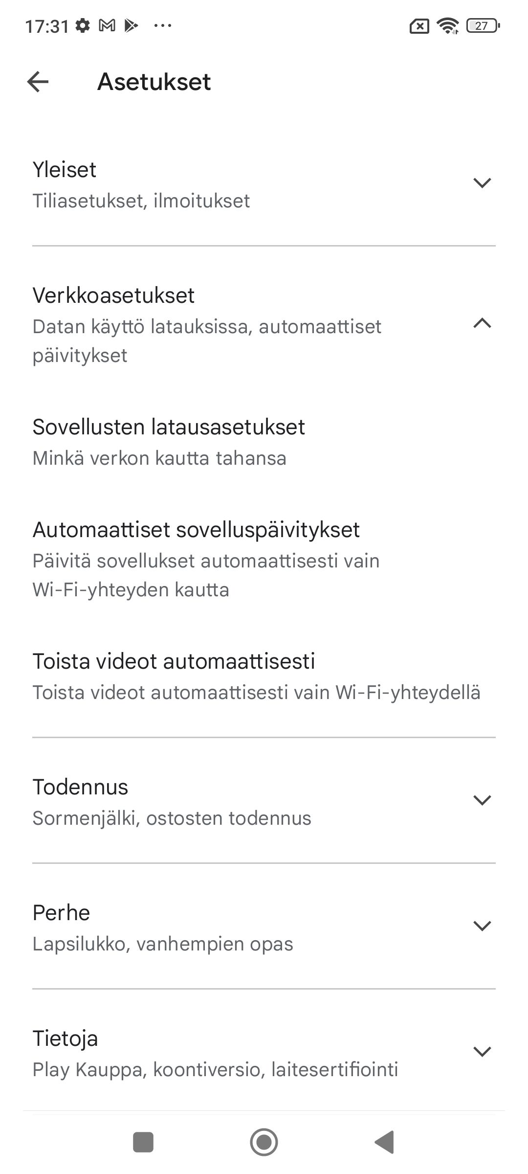Android-sovelluksen p&auml;ivitt&auml;minen 5