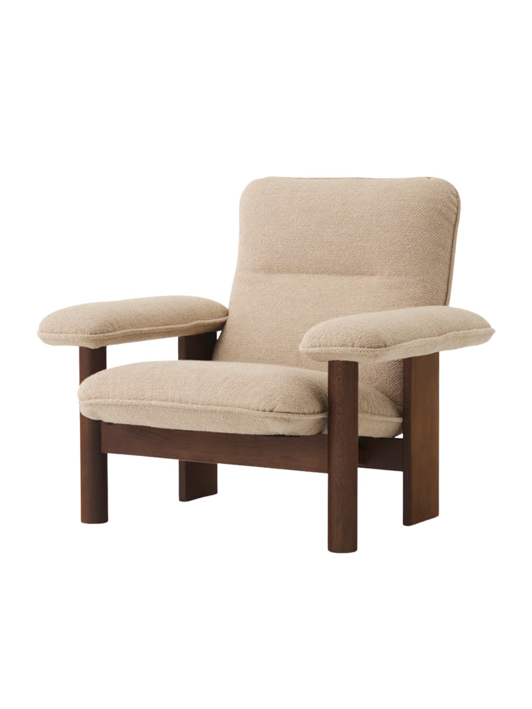 Audo Copenhagen, Brasilia Armchair, Walnut-Cabanon Soft