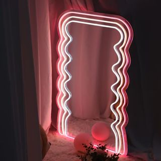 pink neon mirror from etsy