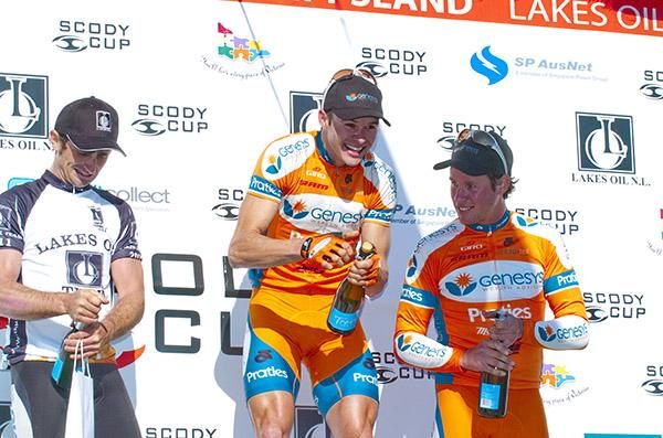 tage one podium (l-r): Rico Rogers (2nd,Lakes Oil), Steele Von Hoff (1st,Genesys Wealth Advisers), and Nic Sanderson (3rd,Genesys Wealth Advisers).