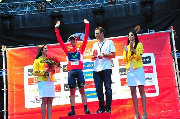 Jonathan Castroviejo Nicolas (Movistar) on the podium