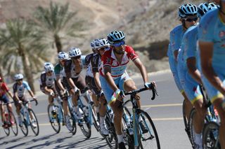 20 February 2016 7th Tour of Oman Stage 05 : Yiti – Ministry of Tourism NIBALI Vincenzo (ITA) Astana, Leader of the General Classification Photo : Yuzuru SUNADA