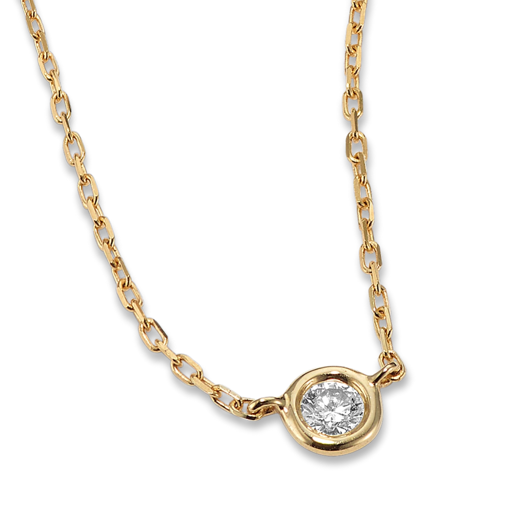 0.05 Ctw Bezel-Set Diamond Necklace