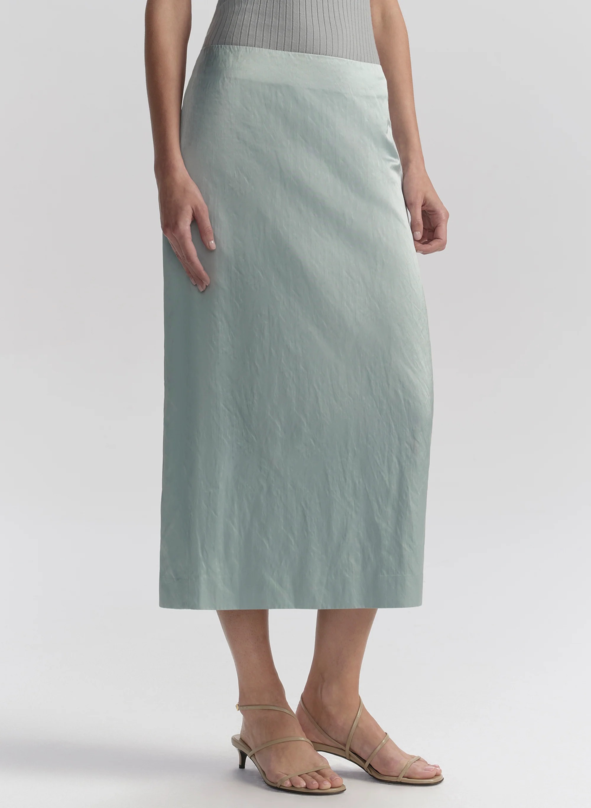 Phoebe Satin Midi Skirt