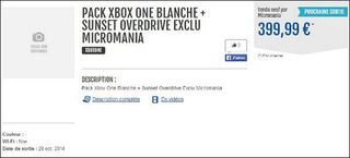 White Xbox One, Sunset Overdrive bundle at MicroMania