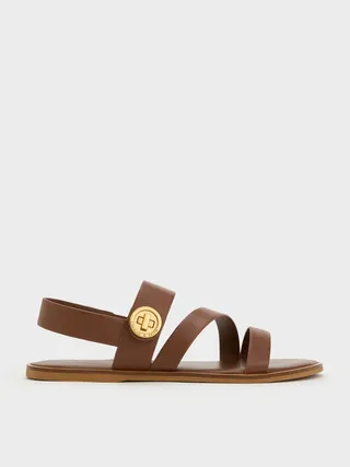 Charles 
Keith, Yara Turn Lock Strappy Sandals