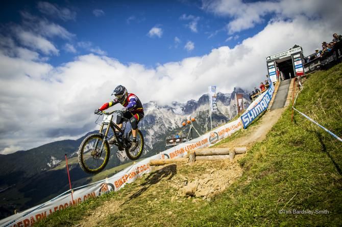 Great scenery at the start of the downhill course in Leogang