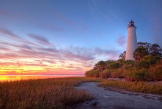 St. Marks Lighthouse located in the St. Marks National Wildlife Refuge near tallahassee.