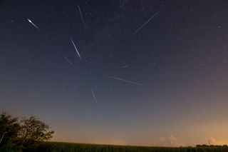 Skywatcher Alex Paul created this long-exposure view of the 2016 Perseid meteor shower from northern Indiana while observing the shower's peak on Aug. 11-12, 2016.