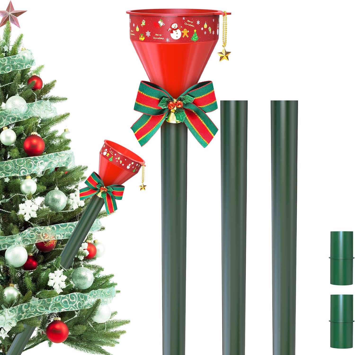Christmas Tree Watering System, 50 Inch Long Christmas Tree Watering Funnel Tool for Xmas Plant Watering Indoor Outdoor Large Plants