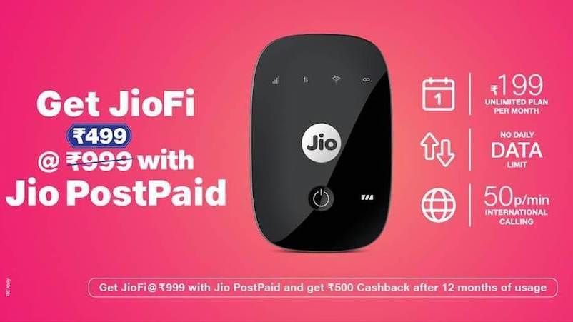 Reliance Jiofi Available At An Effective Price Of Rs 499 For