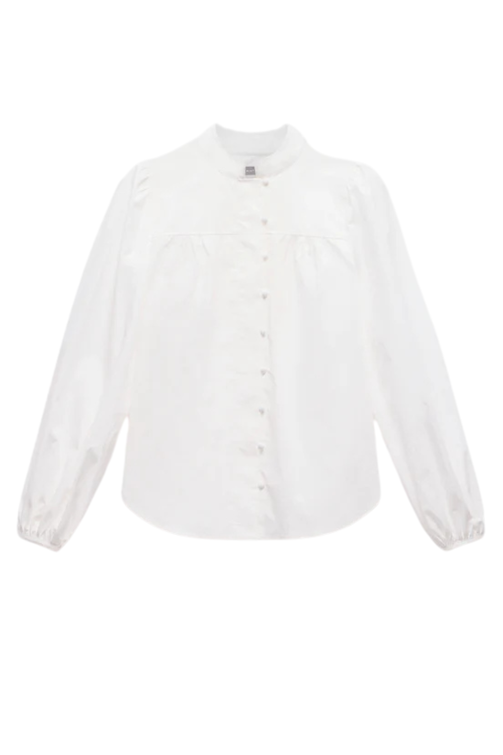 White Blouson Cotton Shirt