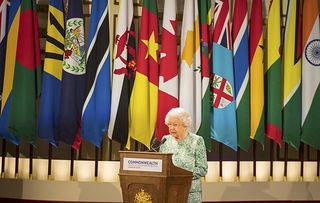 The Queen delivers a speech during the opening of the Commonwealth Heads of Government Meeting