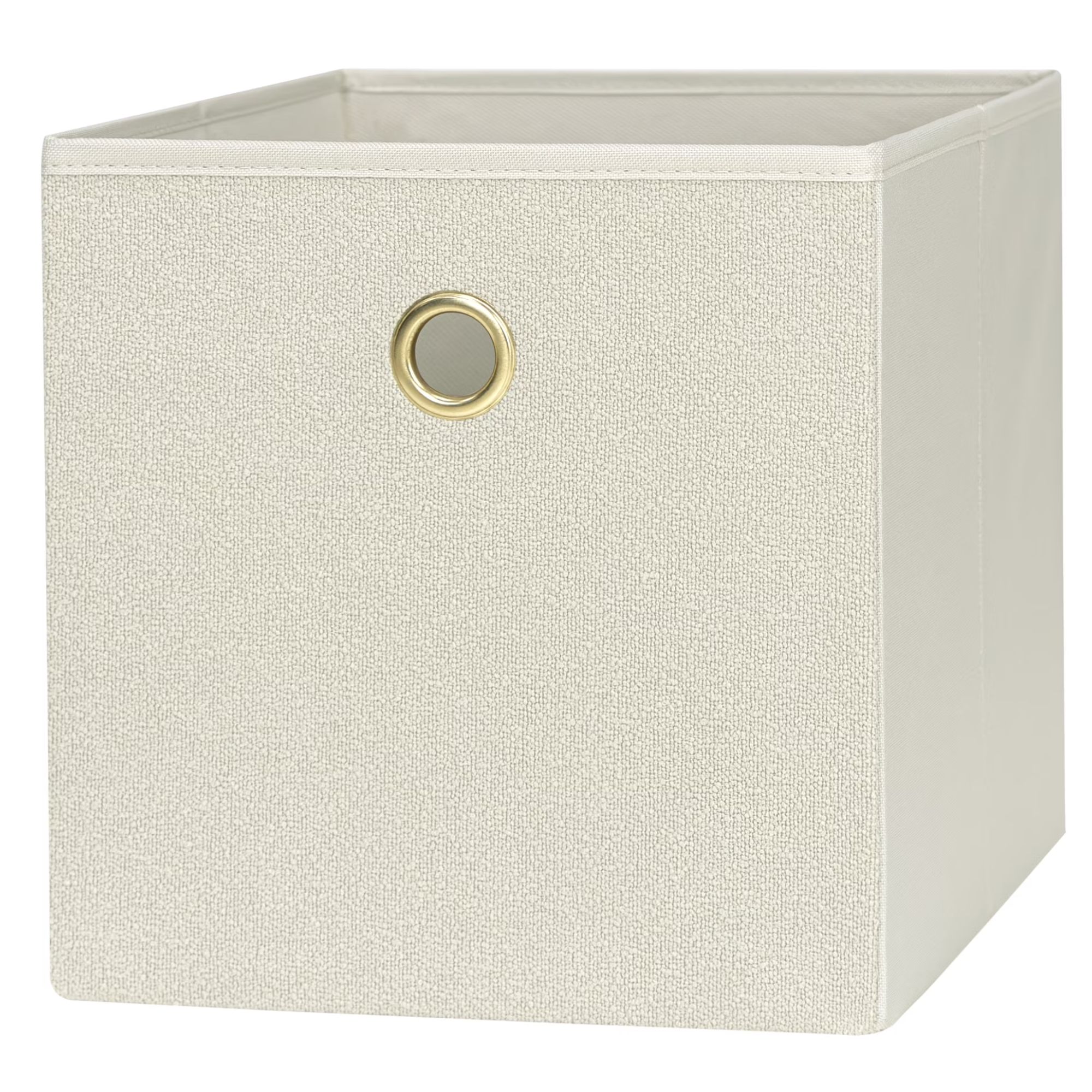 Mainstays Beige Boucle Collapsible Fabric Storage Bin