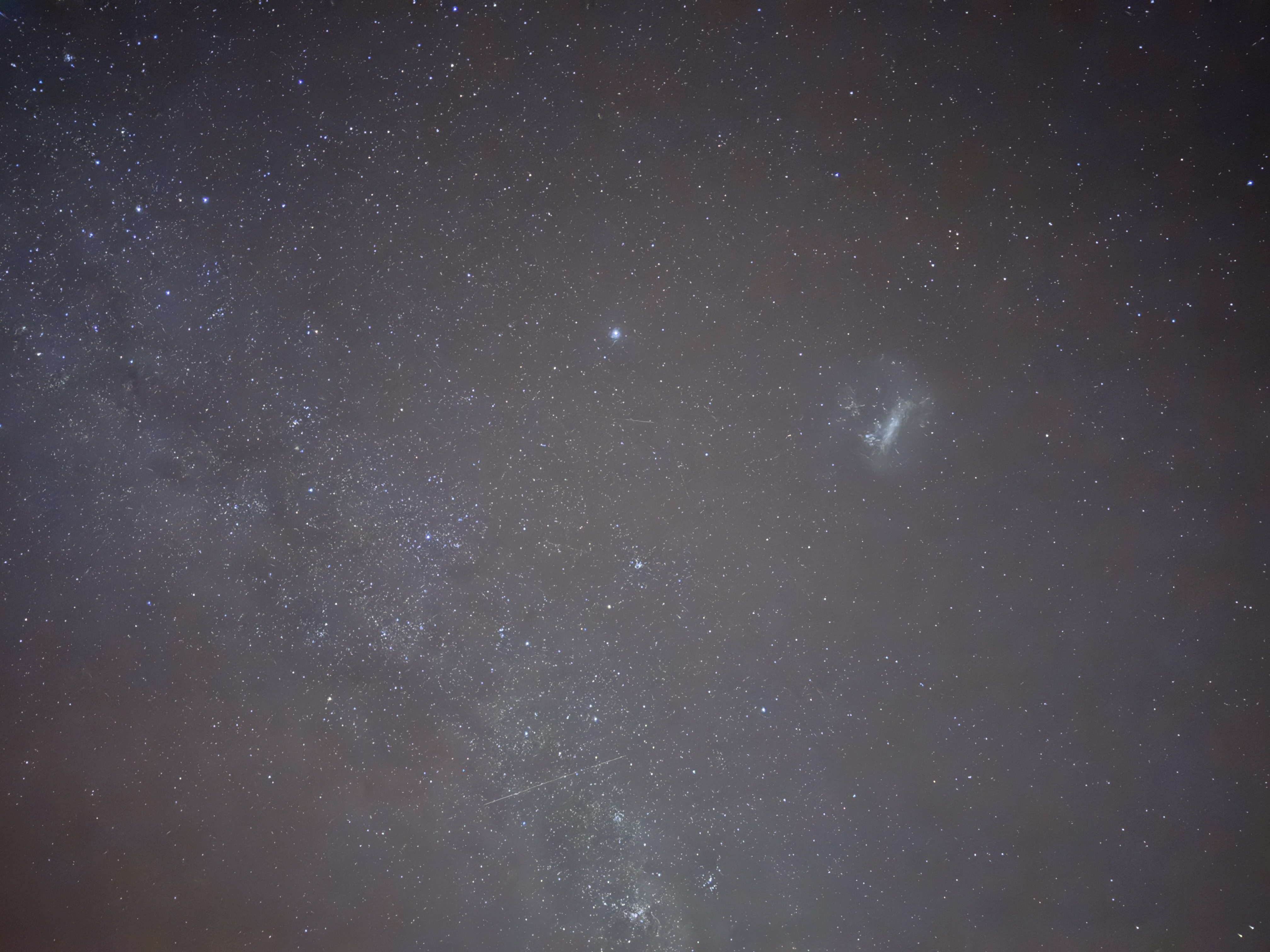 A photo of the night sky captured on an iPhone 16 Pro Max