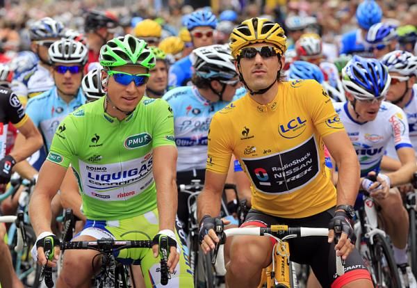 Fabian Cancellara (RadioShack-Nissan) and Peter Sagan (Liquigas-Cannondale)