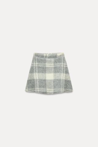 Soft Plaid Short Skirt