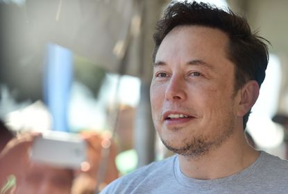 Elon Musk speaks in California