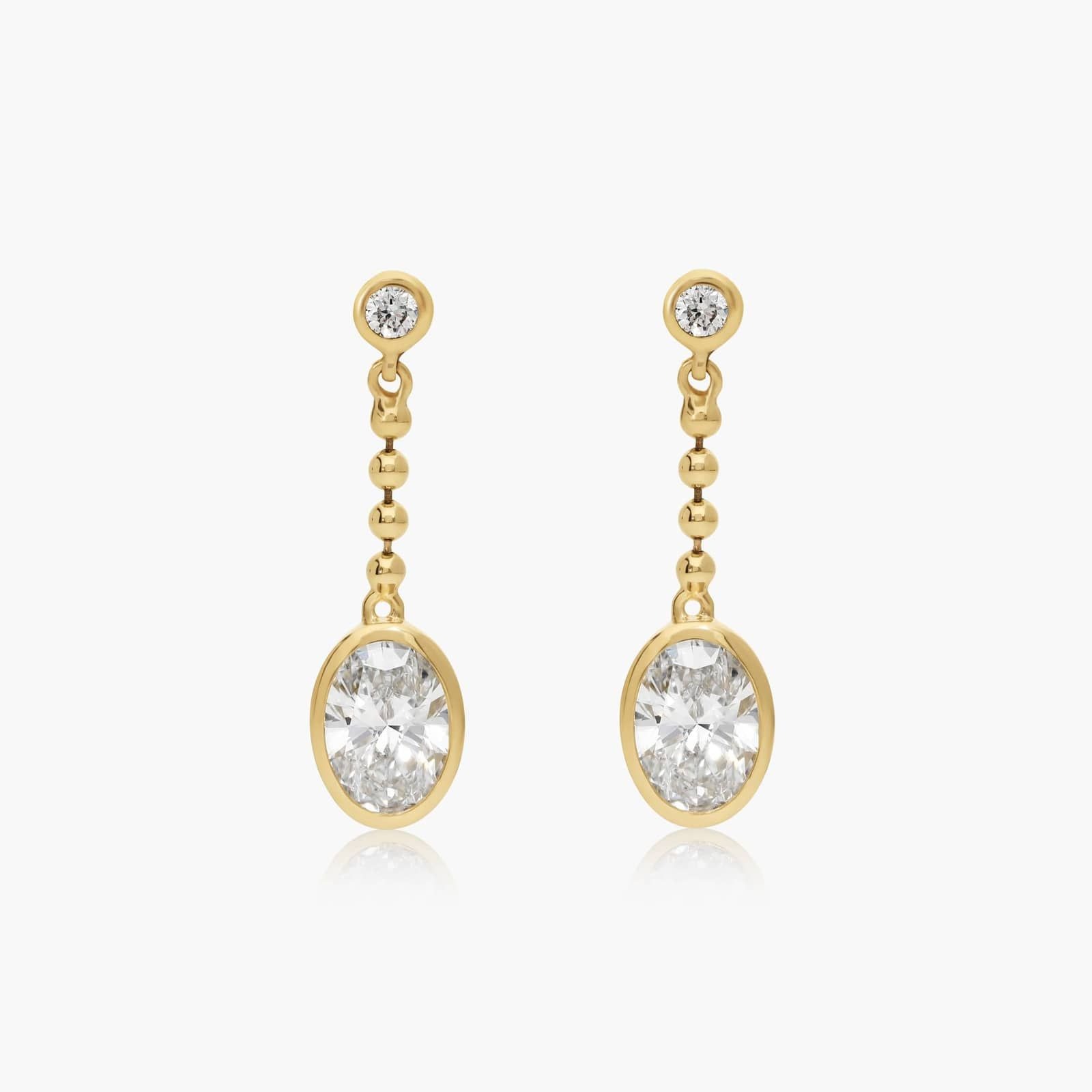 jamesallen, Bezel Bead Chain Drop Earrings