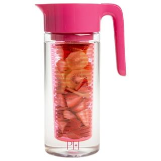 Paris Hilton Water Infusion Pitcher, Fruit Infuser With Removable Lid, 2.25 Qt., Pink