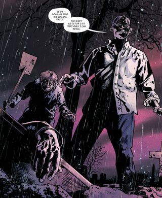 Michael Walsh's art for Frankenstein #1