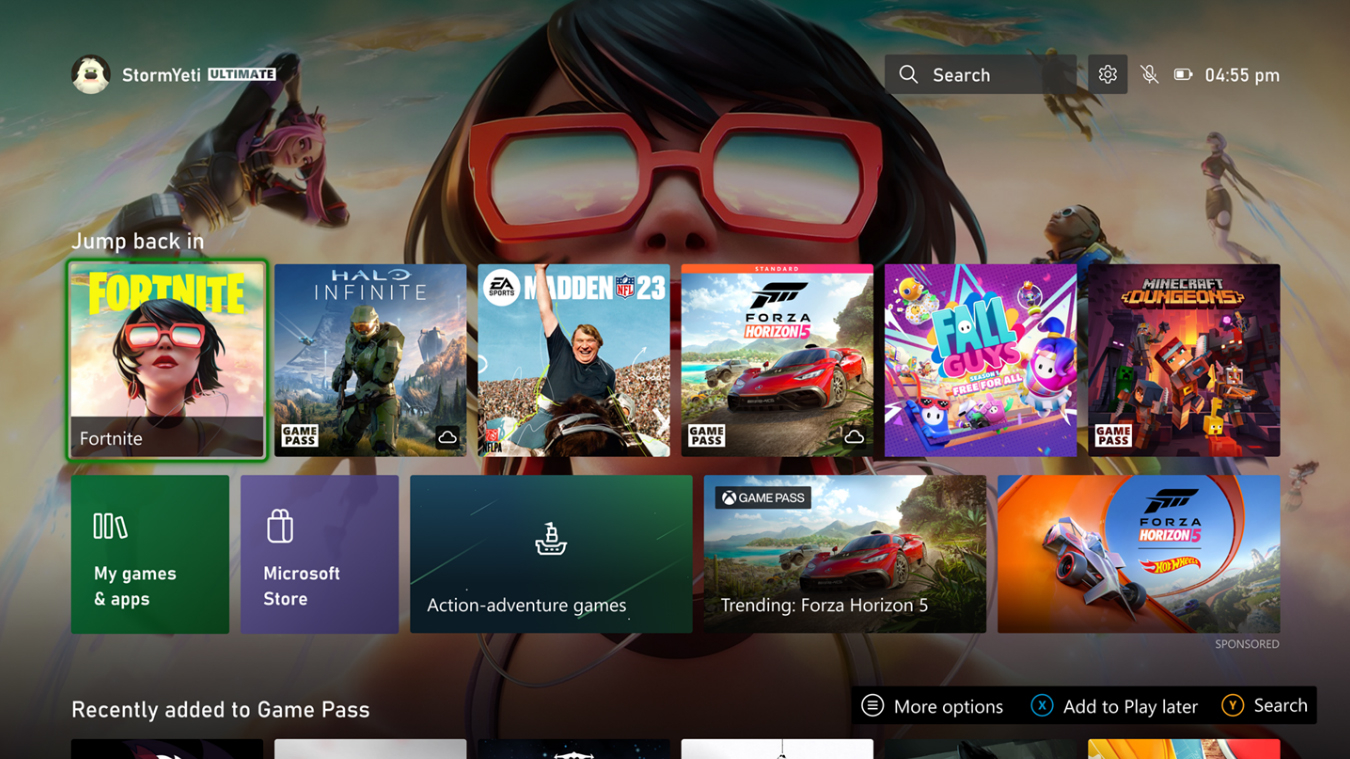 Xbox Series X|S new Insider dashboard
