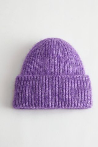 Digital Lavender Color Trend 2023 | & Other Stories Ribbed Mohair Blend Beanie