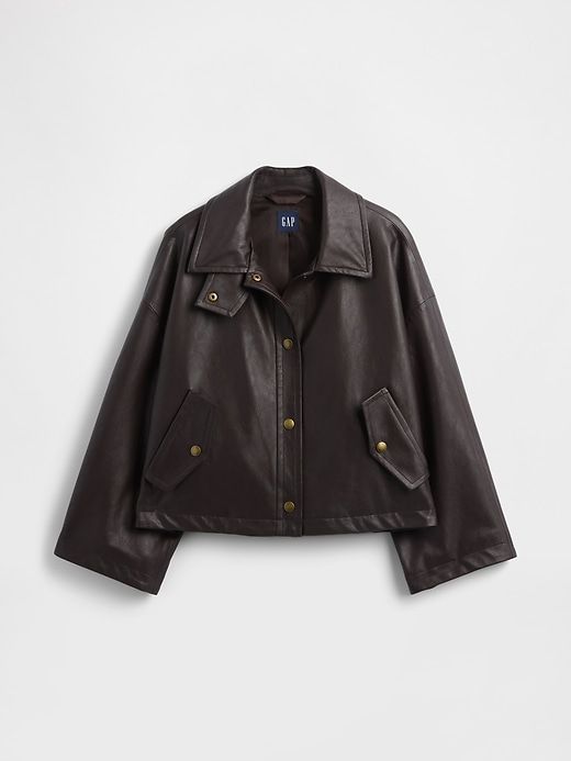 Vegan Leather Swing Jacket