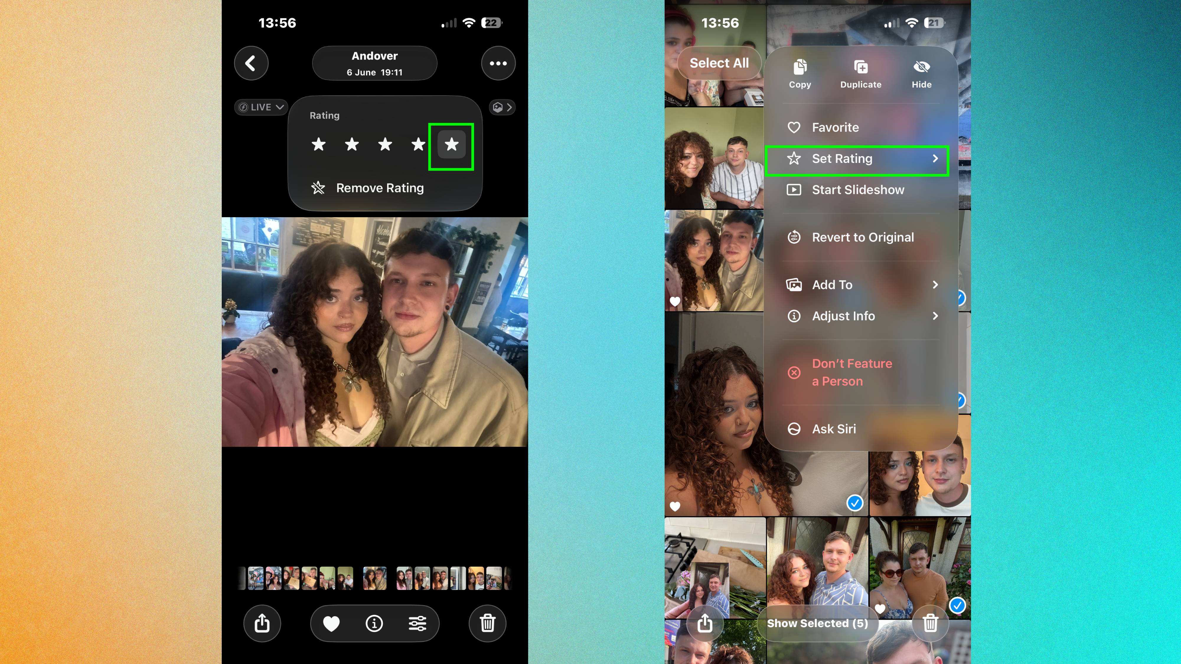 How to rate your photos in iOS 27