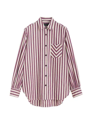 Maxine Striped Cotton Long-Sleeve Shirt