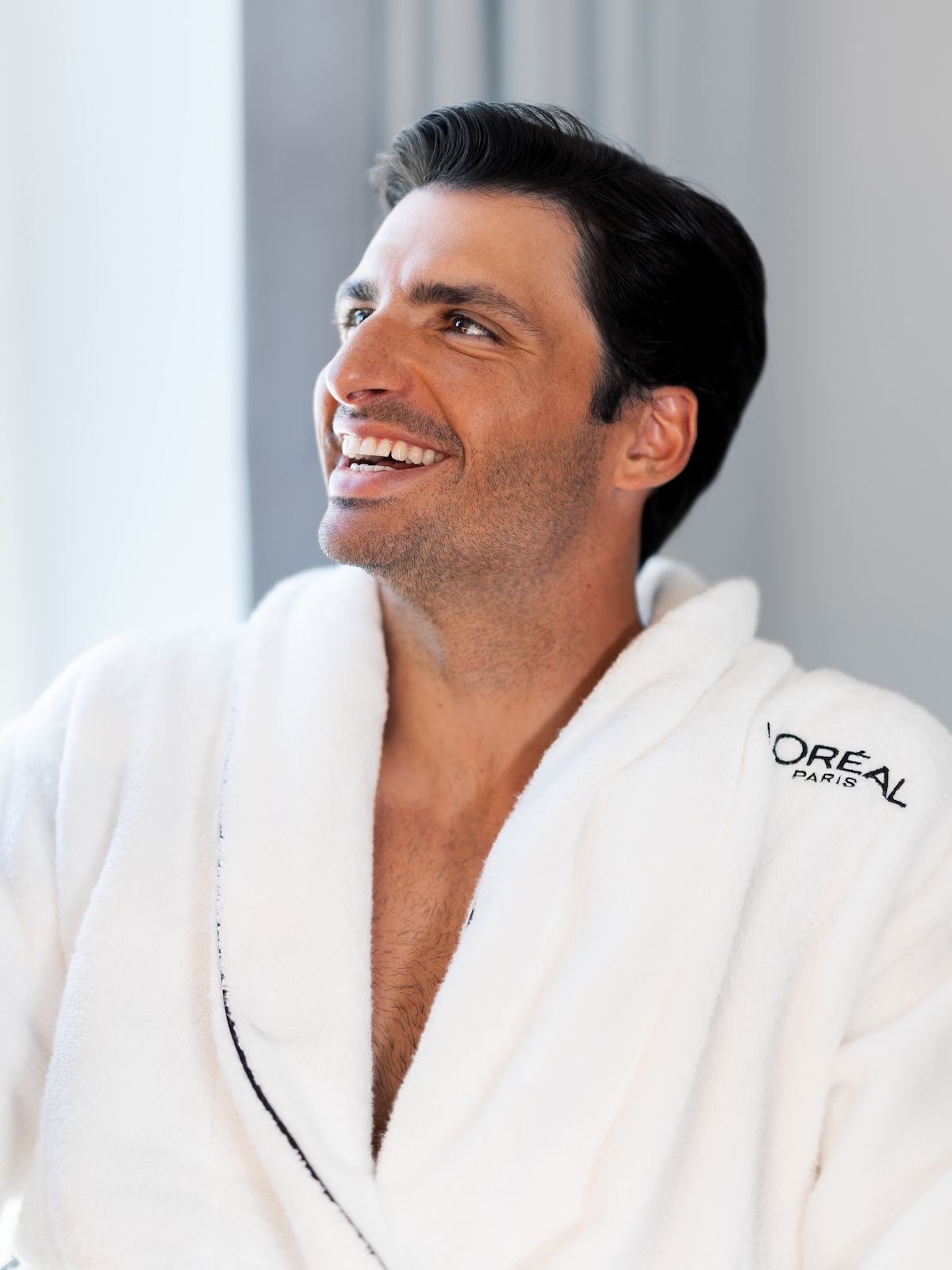 Carlos Sainz getting ready for the Cannes Film Festival.