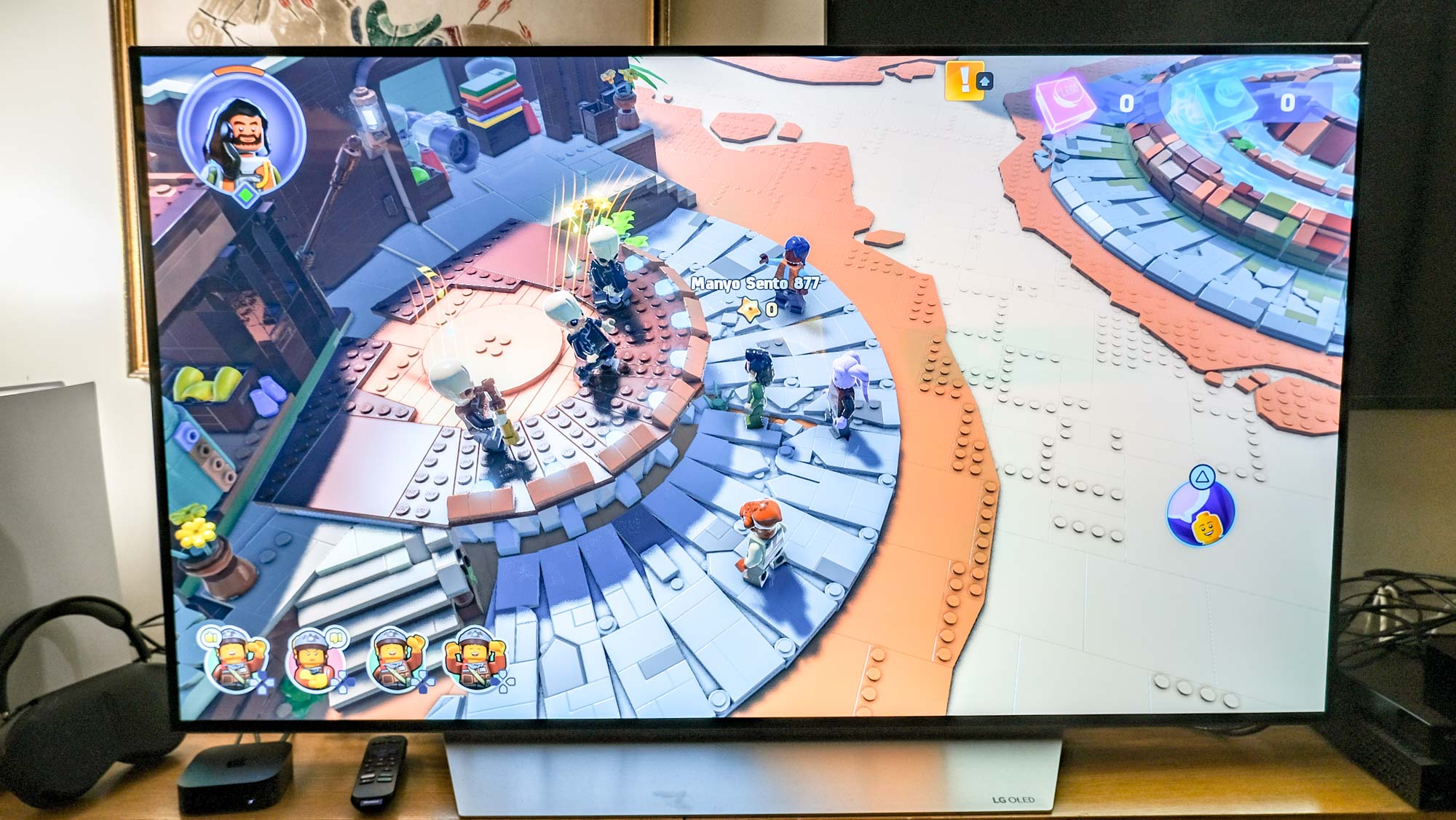 The Lego Star Wars game is played on a TV connected to the Apple TV 4K (2022)