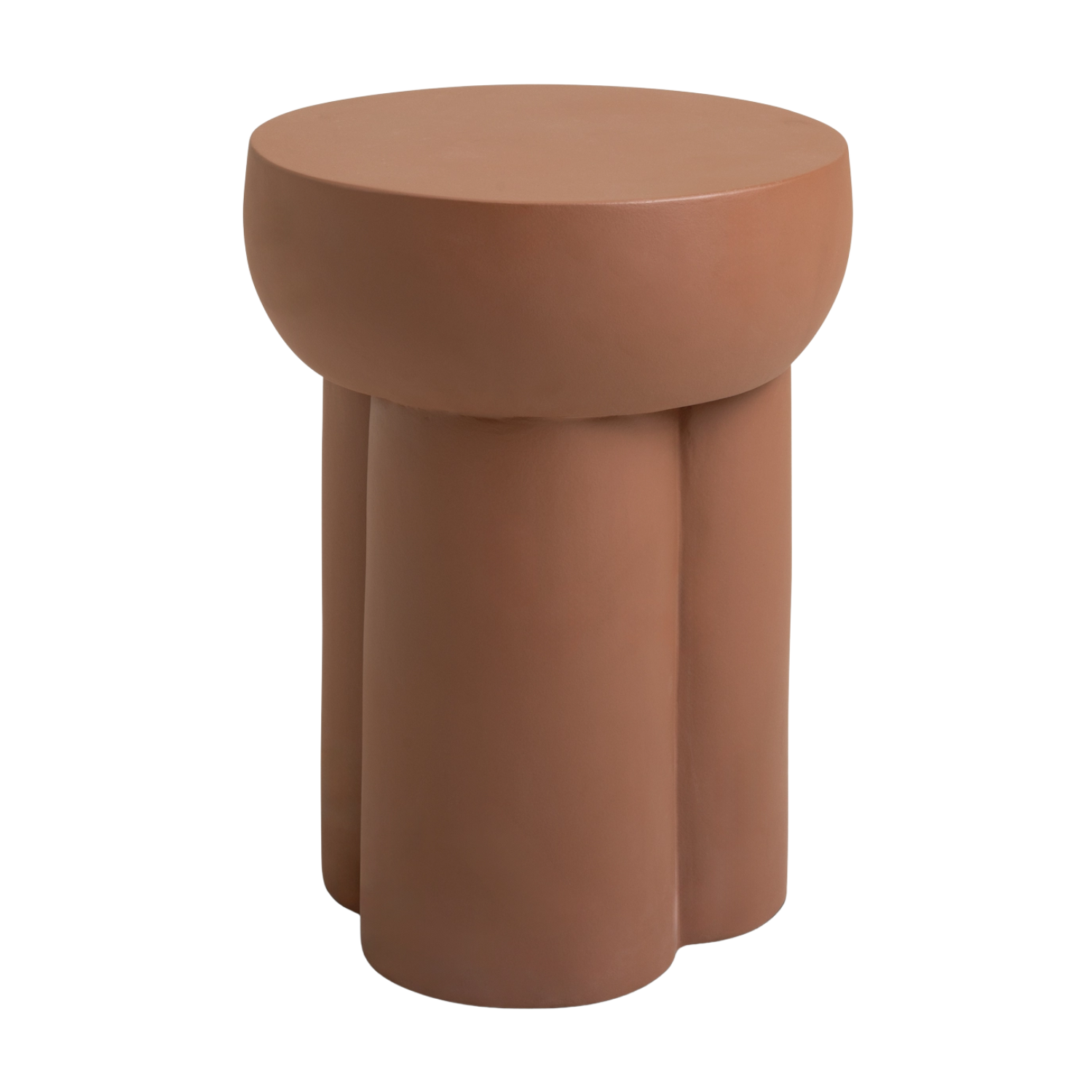 A terracotta-colored garden side table from Habitat