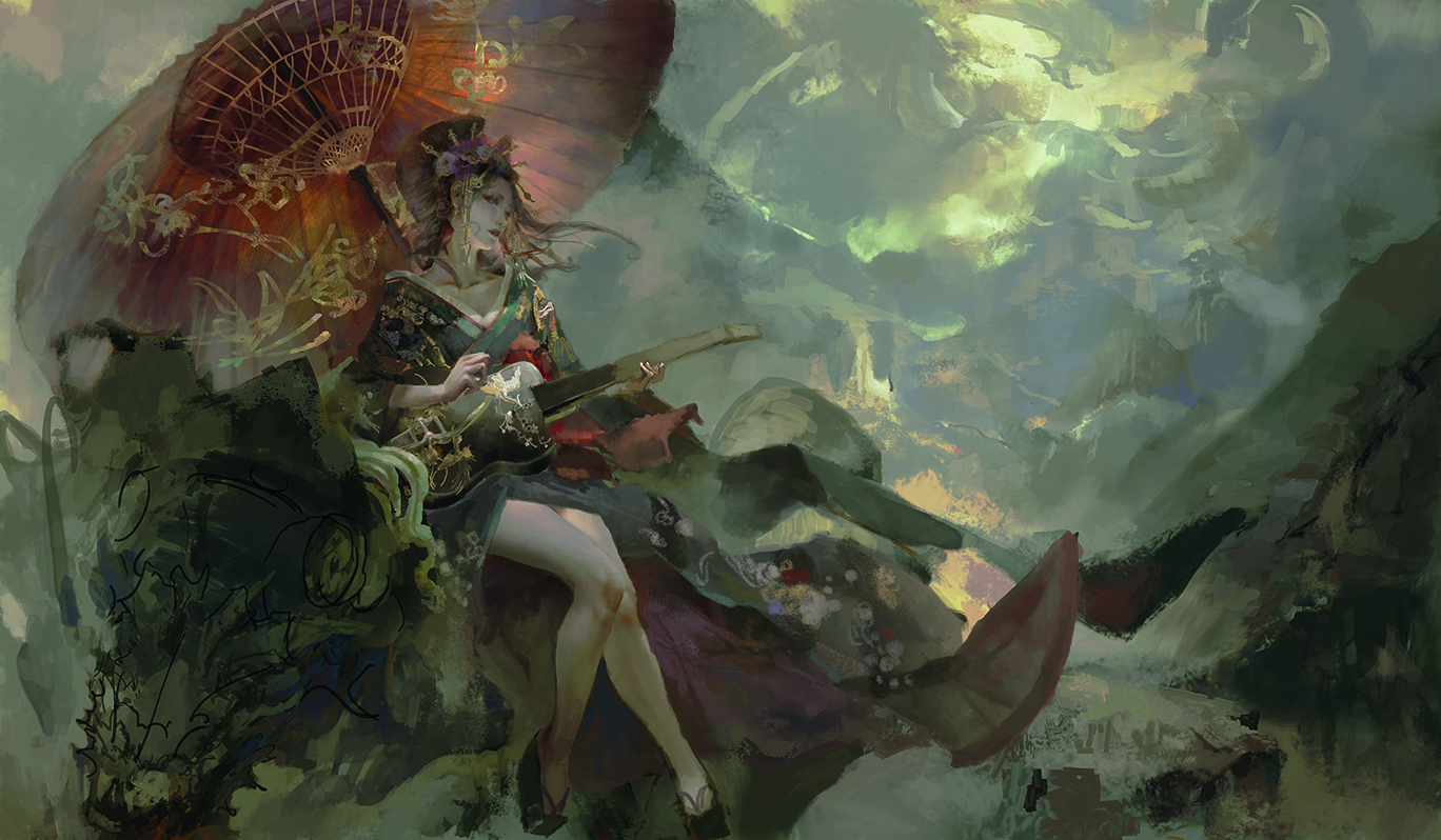 Digital art fantasy scene