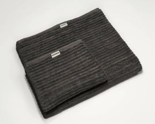 Beddable Dark Grey Towel folded up