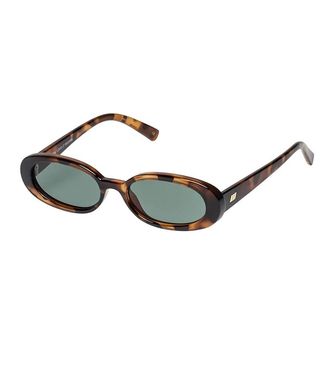 Le Specs Oval Sunglasses in Tortoise