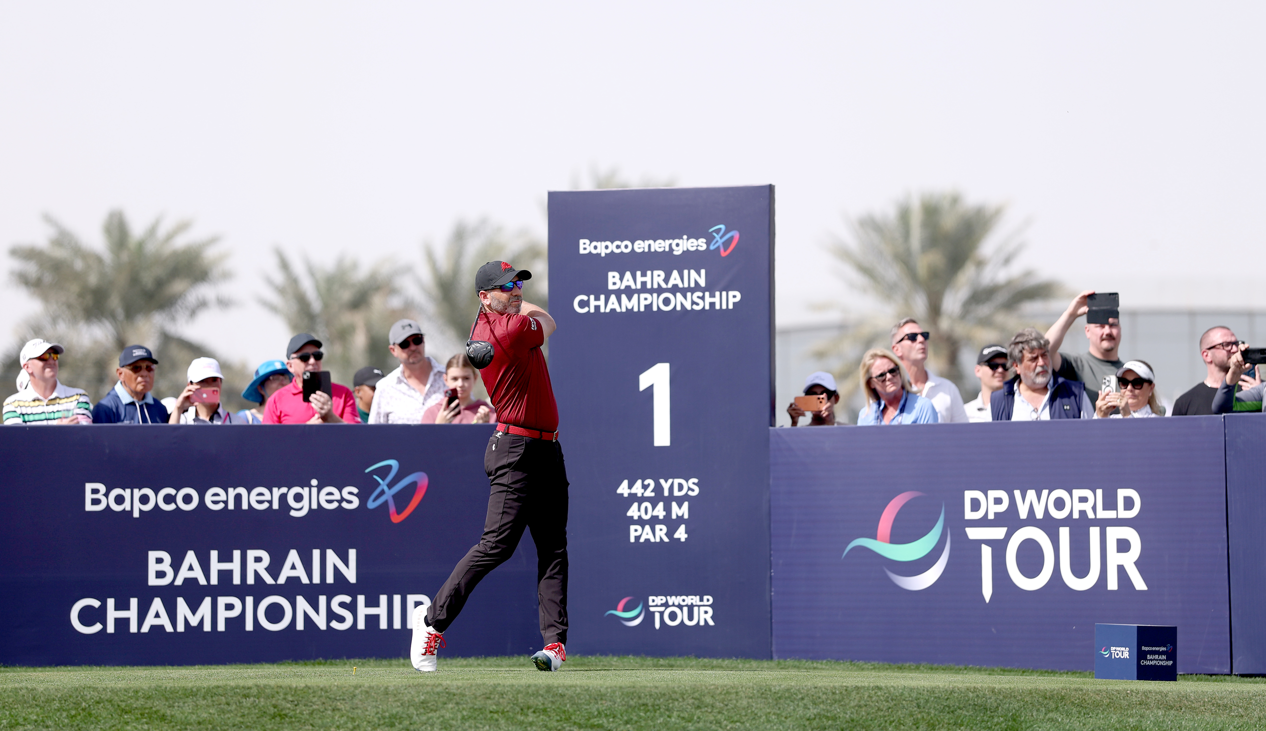 Sergio Garcia hits a tee shot
