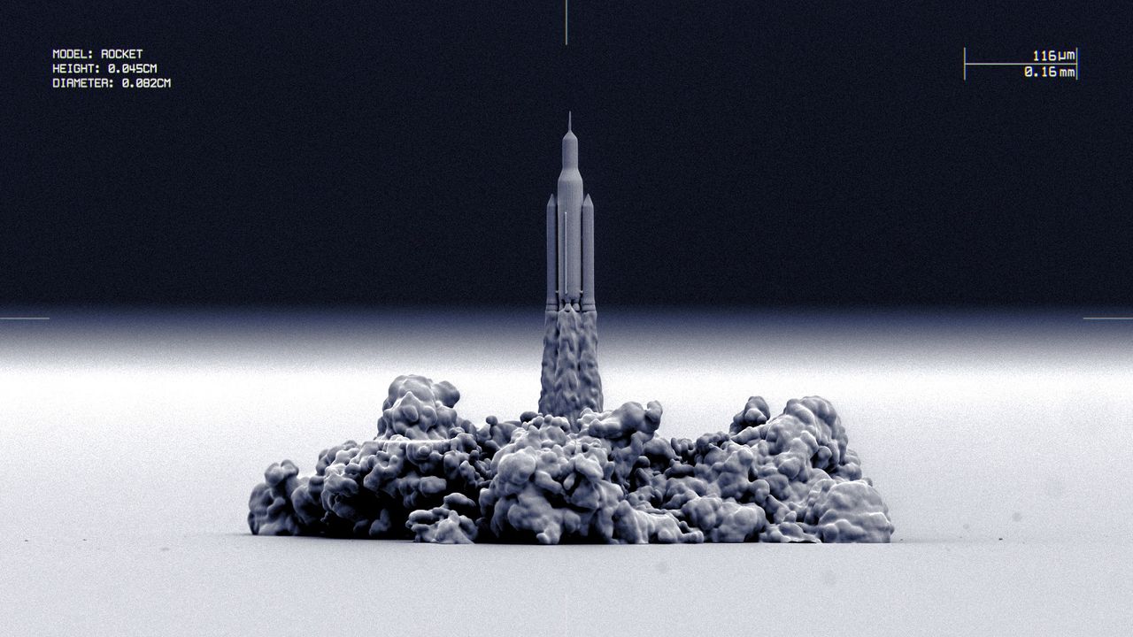 3D printed tiny model of a skyscraper