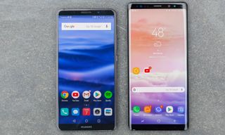 Mate 10 Pro (left) and Galaxy Note 8 (right).