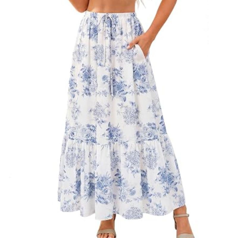 Scarlet Darkness, Flowy Ruffle Long Skirt