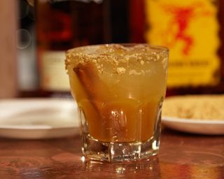 The "Harvest Moon" cocktail combines sweet apple liquor, cinnamon whiskey and fresh apple cider to capture the essence of fall.
