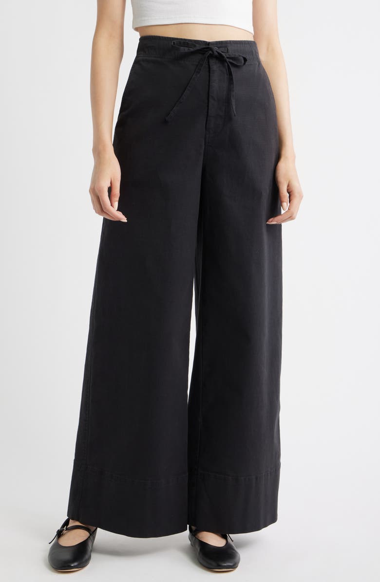 Drawstring Wide Leg Pants